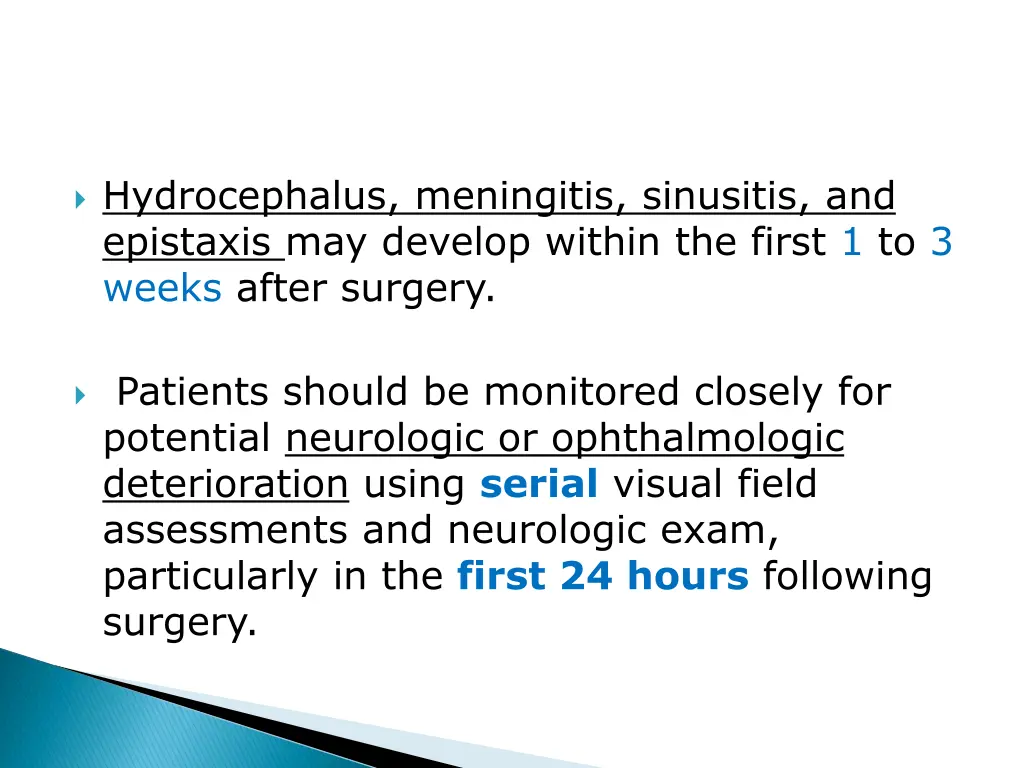 hydrocephalus meningitis sinusitis and epistaxis