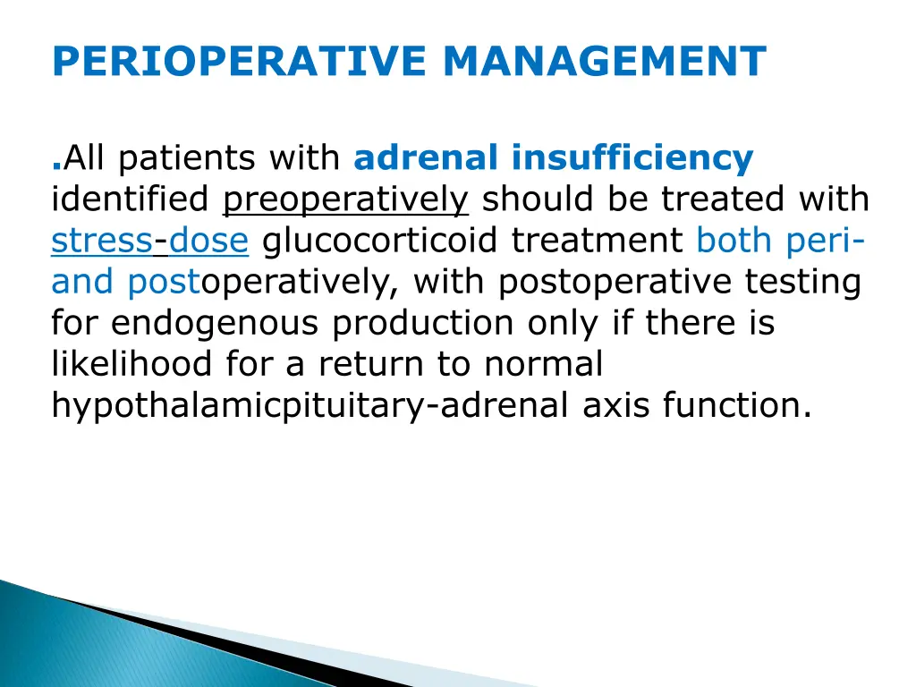 perioperative management