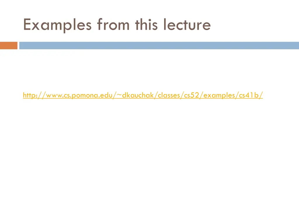 examples from this lecture