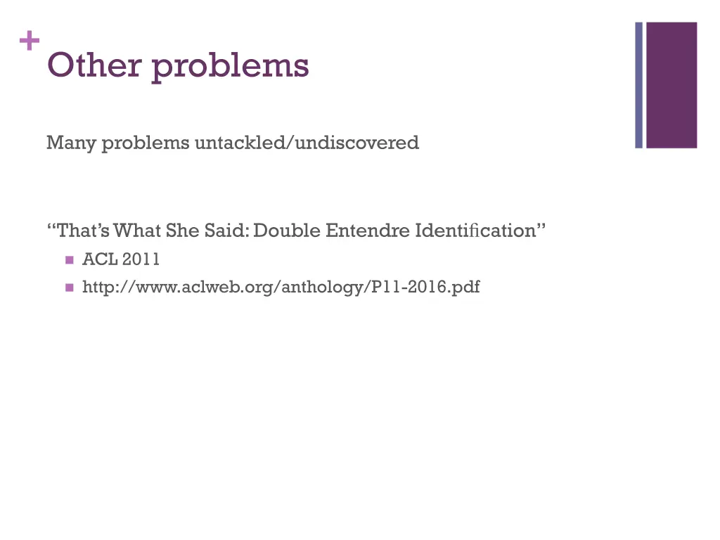 other problems