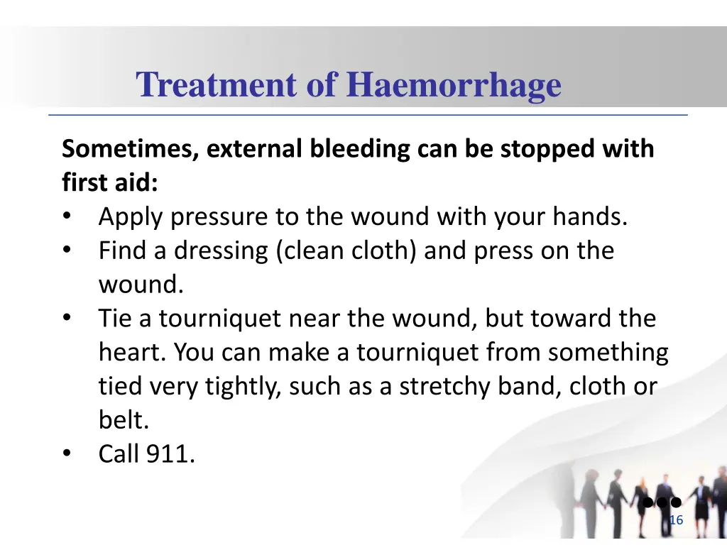 treatment of haemorrhage 1