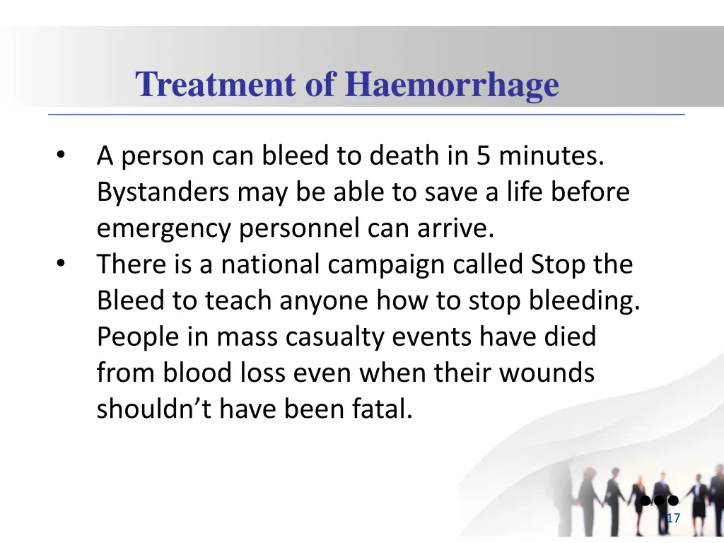 treatment of haemorrhage 2