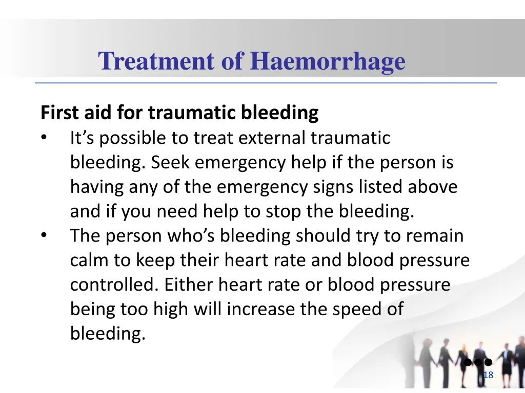 treatment of haemorrhage 3