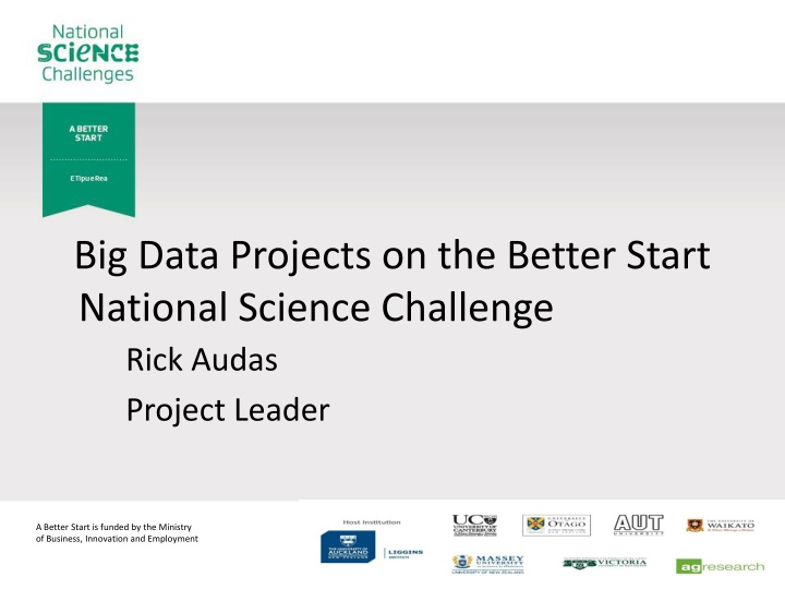 big data projects on the better start national