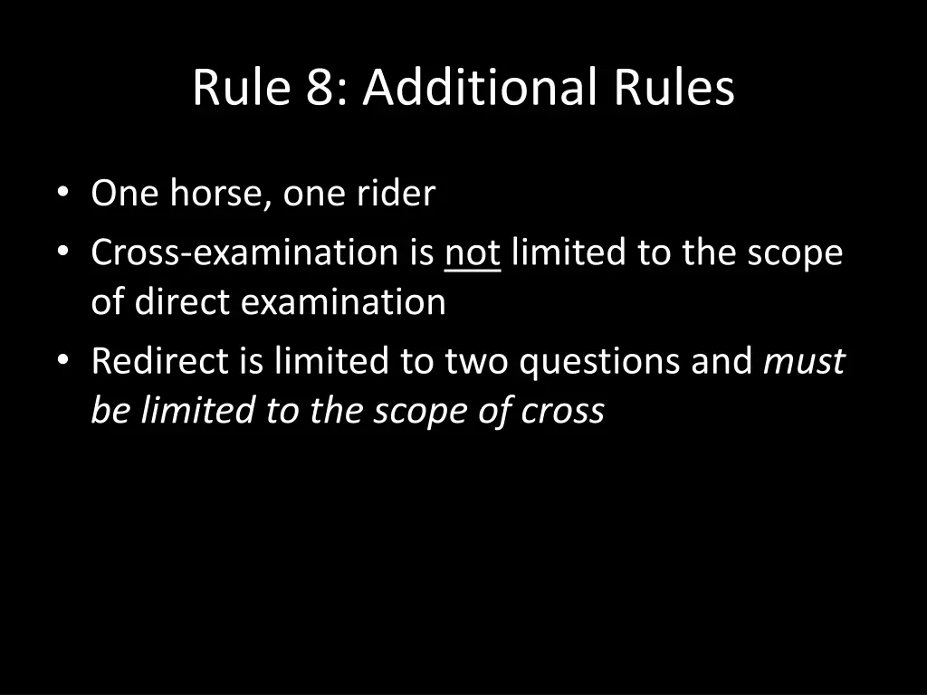 rule 8 additional rules