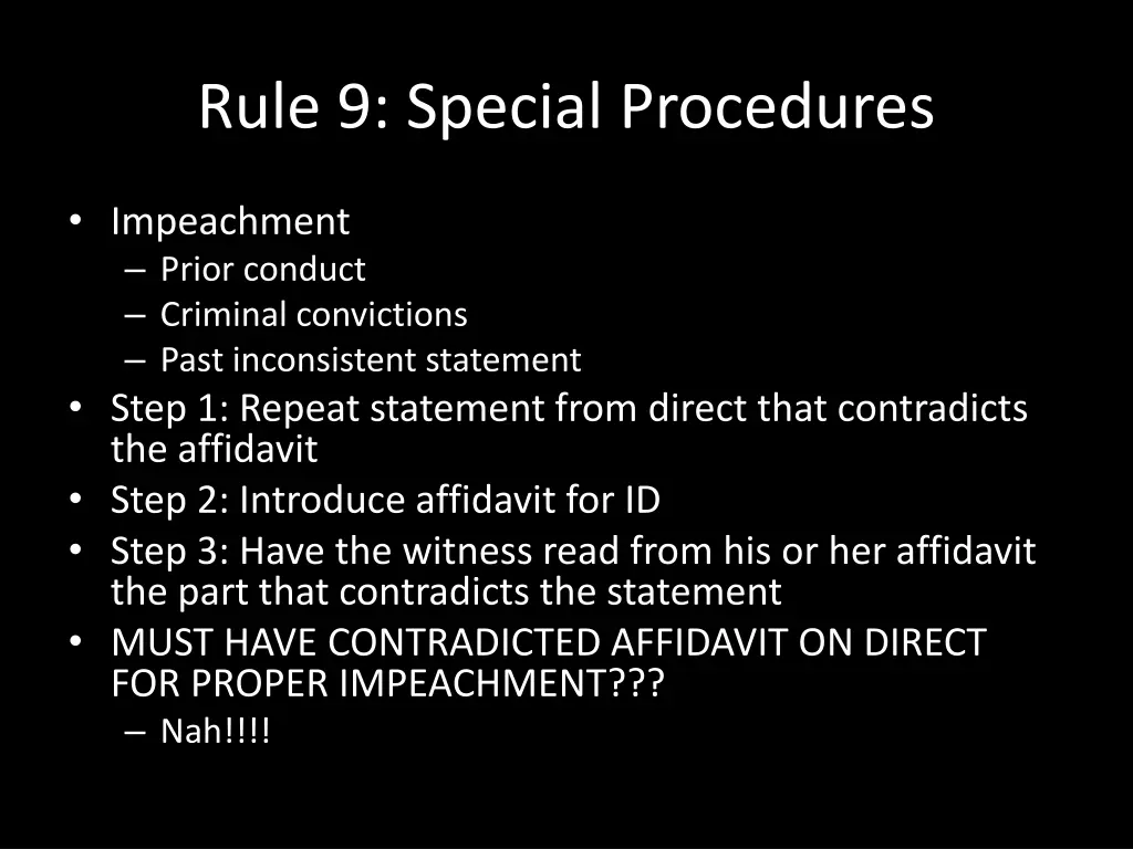 rule 9 special procedures 1