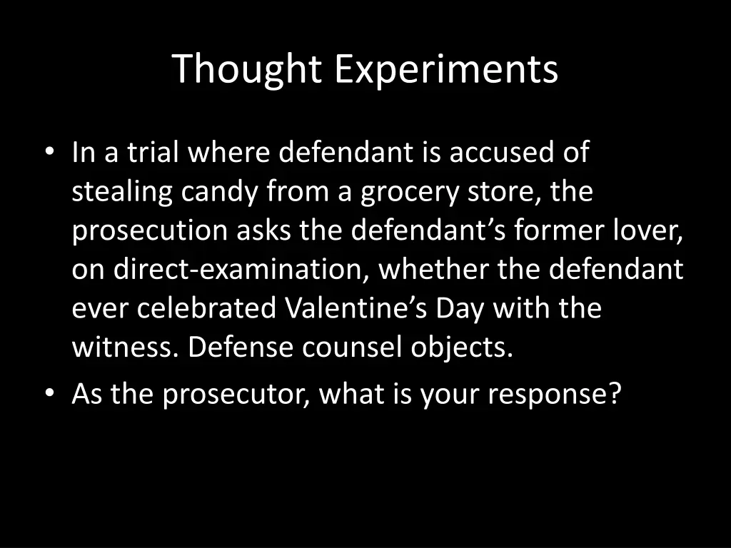 thought experiments 1