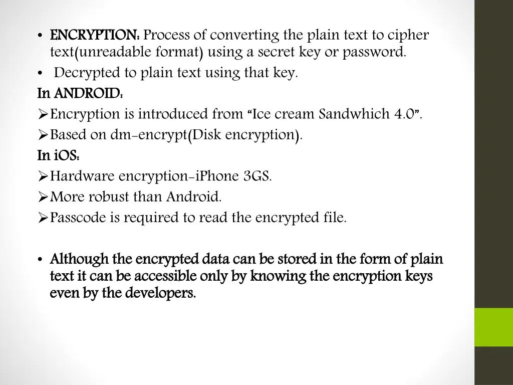 encryption text unreadable format using a secret