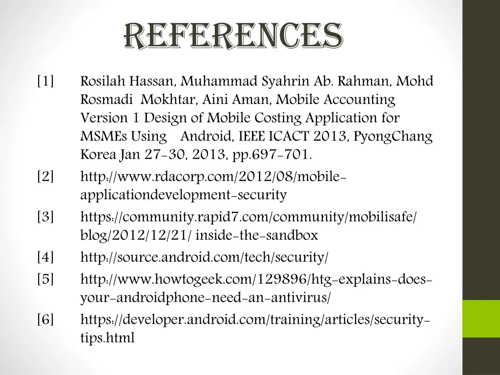 references
