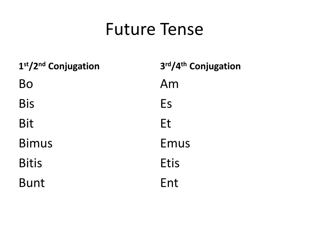 future tense