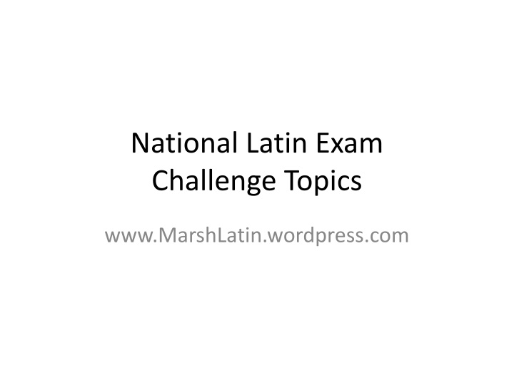 national latin exam challenge topics