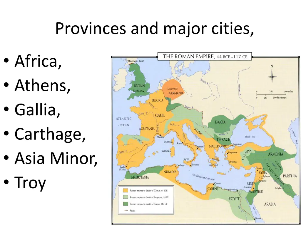 provinces and major cities