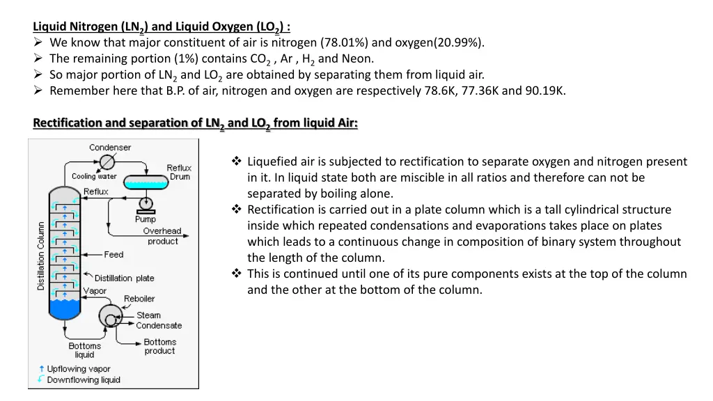 liquid nitrogen ln 2 and liquid oxygen