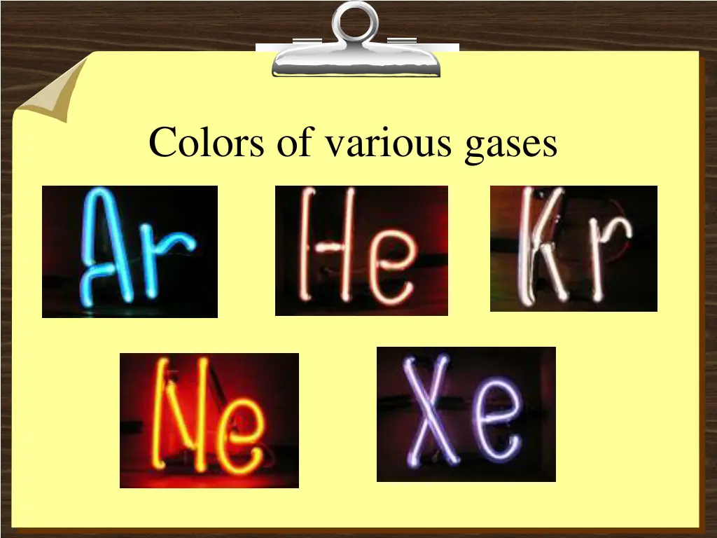 colors of various gases