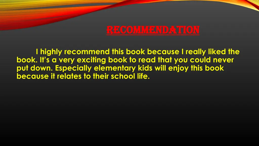 recommendation recommendation