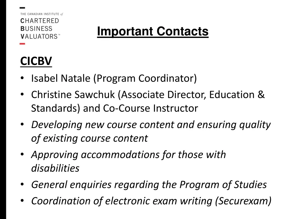 important contacts 1