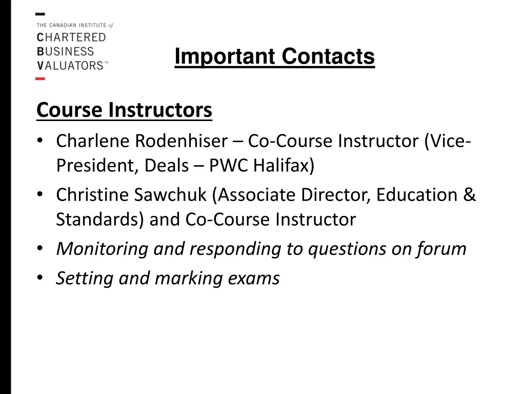 important contacts 2