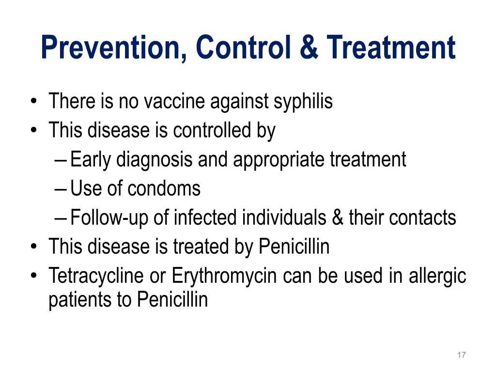 prevention control treatment