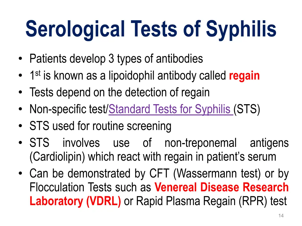 serological tests of syphilis