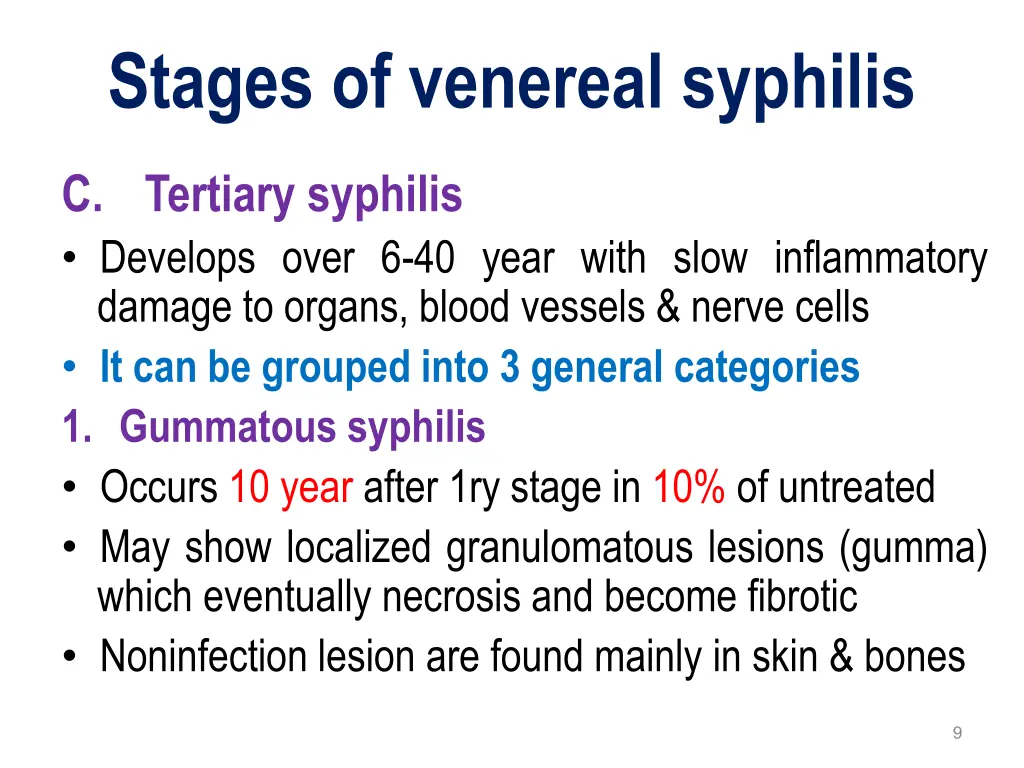 stages of venereal syphilis 1