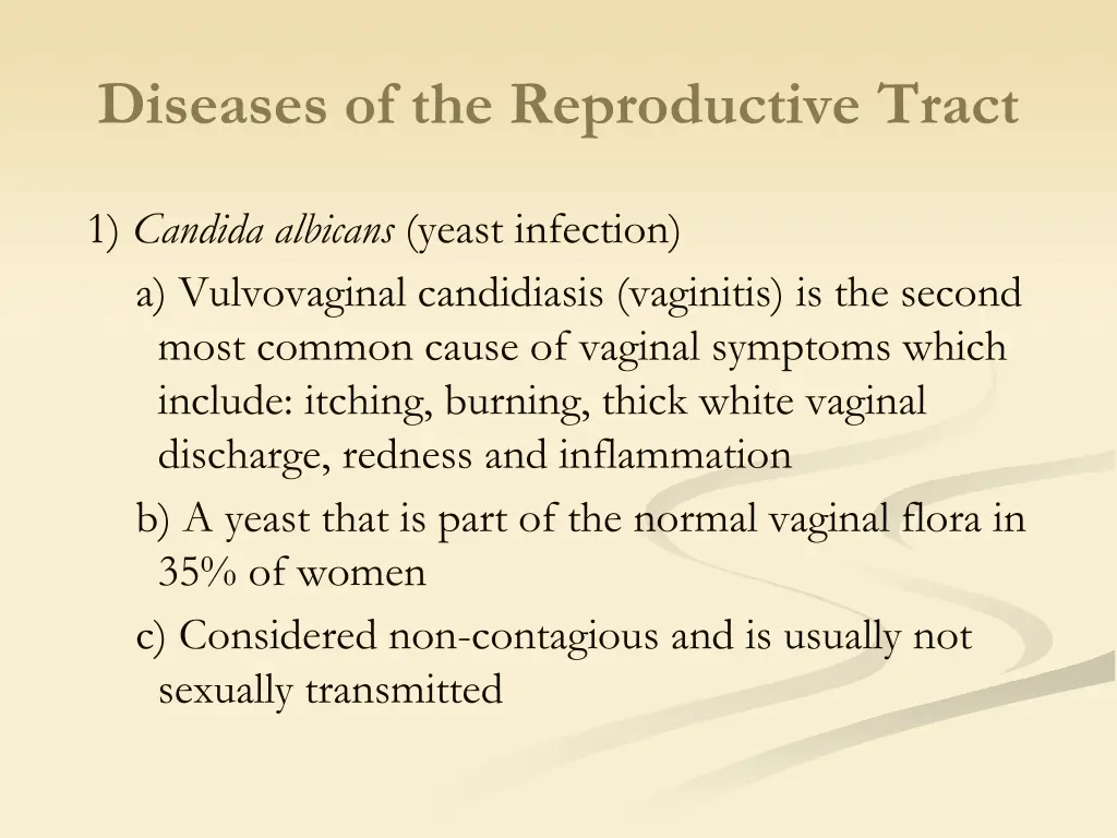 diseases of the reproductive tract 1