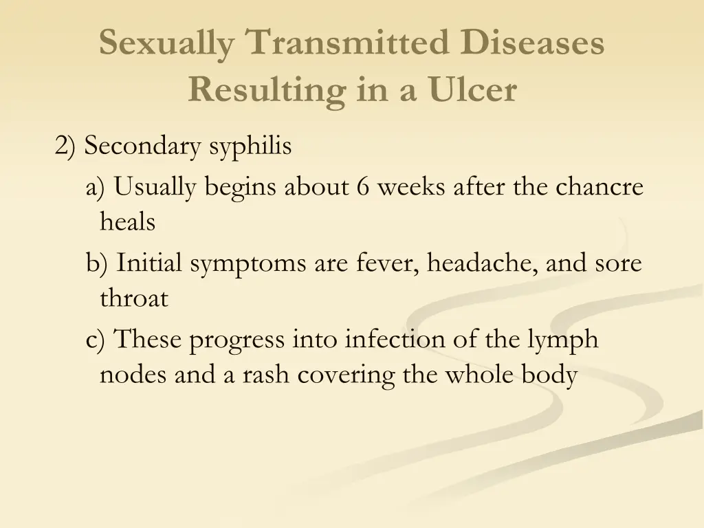 sexually transmitted diseases resulting in a ulcer 3
