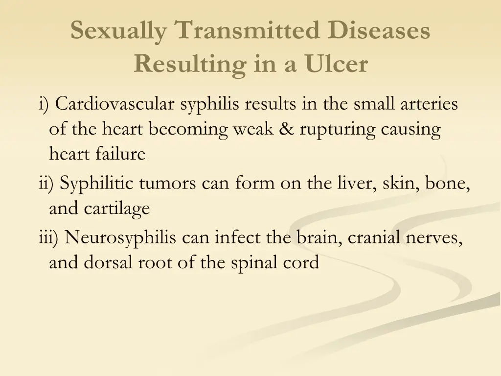 sexually transmitted diseases resulting in a ulcer 5