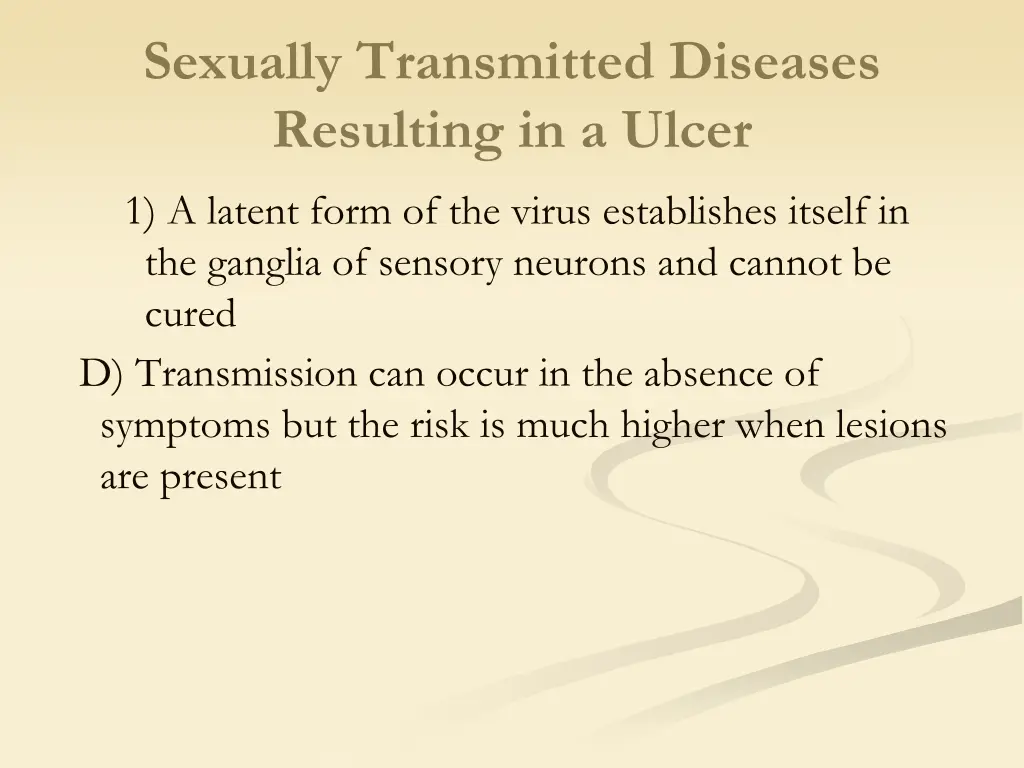 sexually transmitted diseases resulting in a ulcer 7
