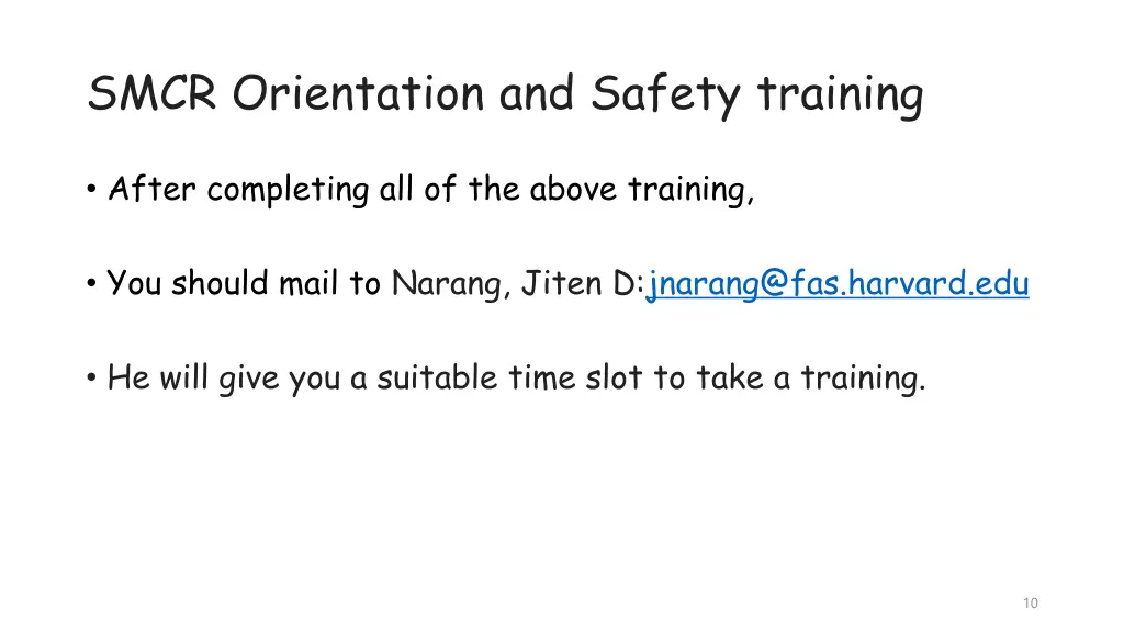 smcr orientation and safety training