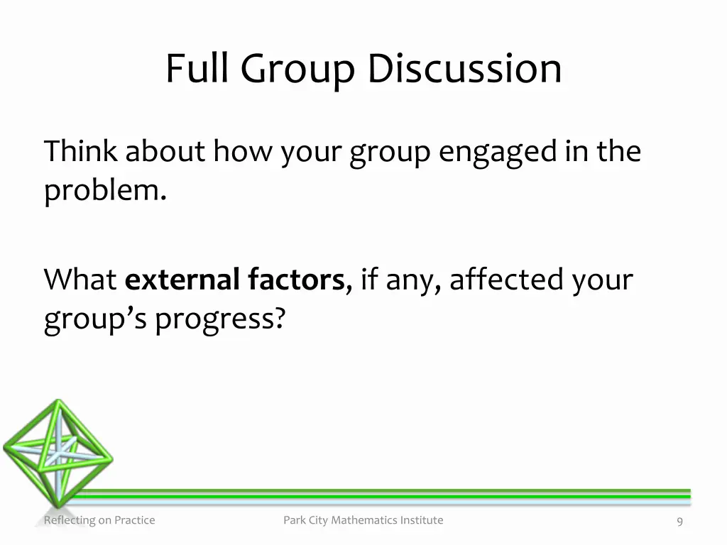 full group discussion