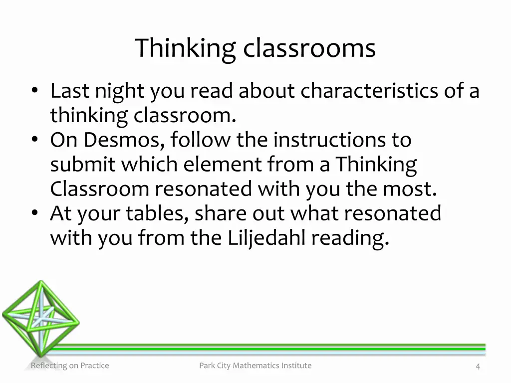 thinking classrooms
