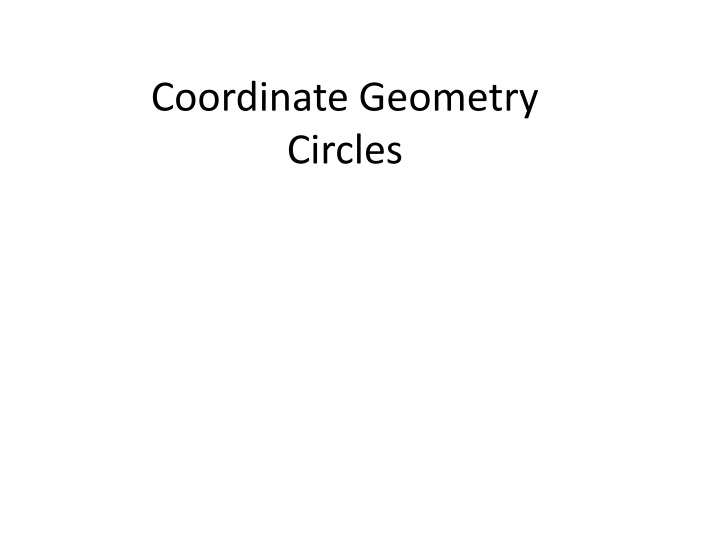 coordinate geometry circles