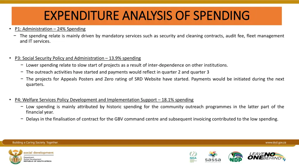 expenditure analysis of spending expenditure