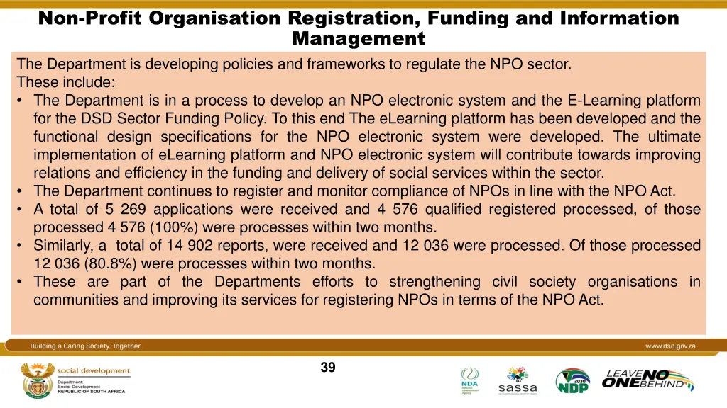 non profit organisation registration funding