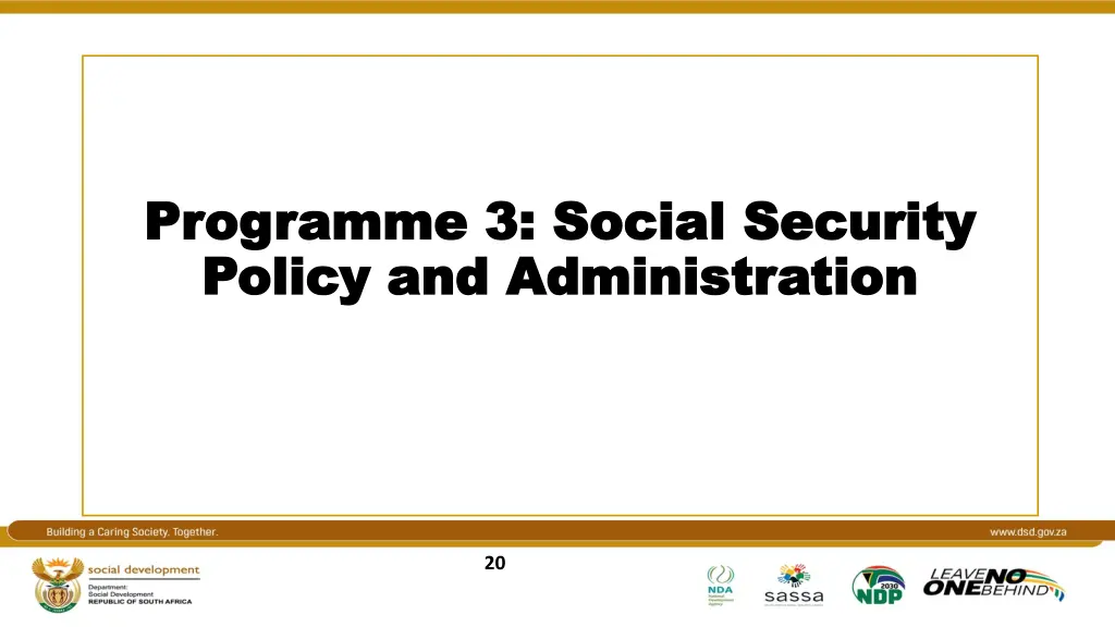 programme 3 social security programme 3 social