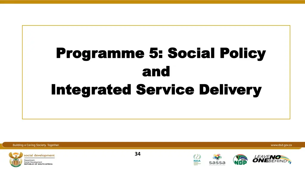 programme 5 social policy programme 5 social