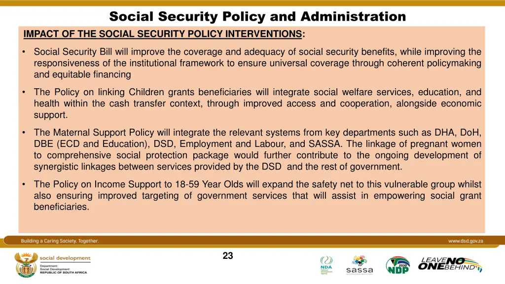 social security policy and administration impact