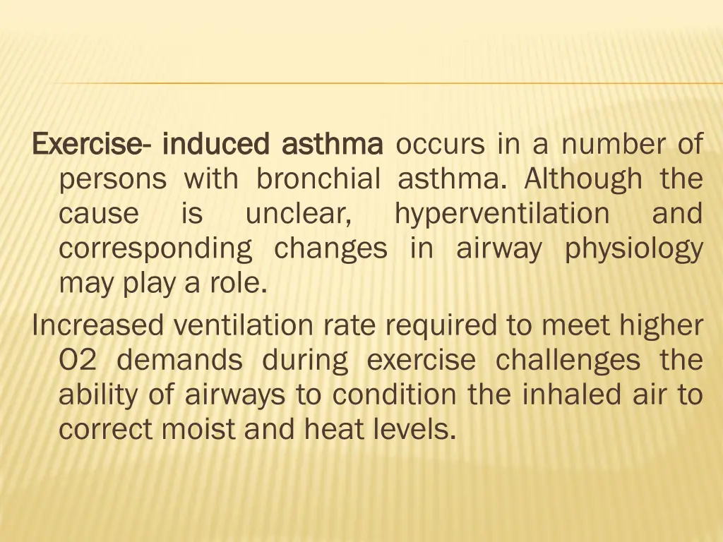 exercise exercise induced persons with bronchial