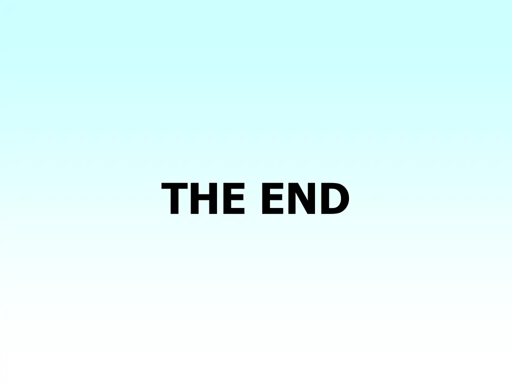 the end