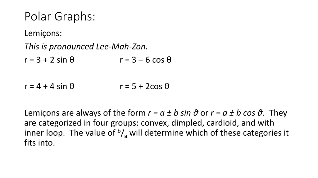 polar graphs