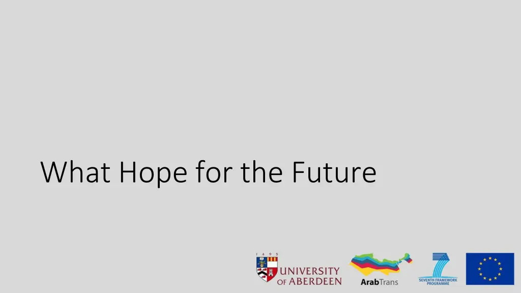 what hope for the future