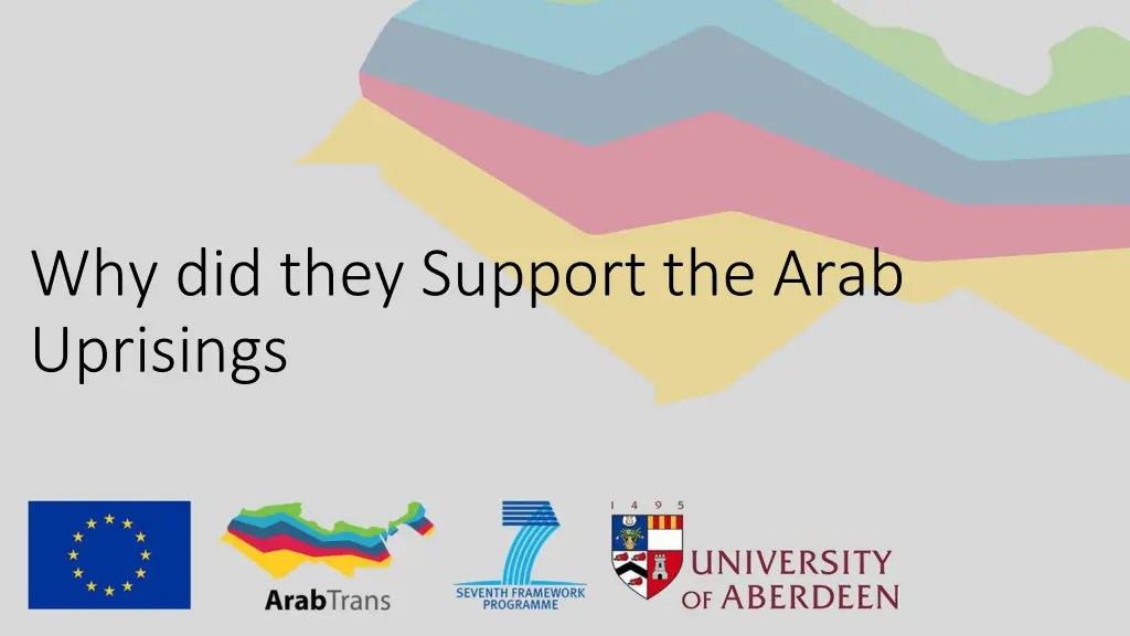 why did they support the arab uprisings
