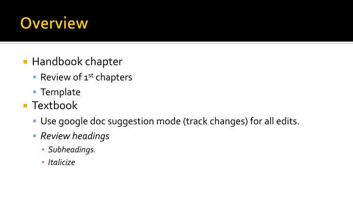 handbook chapter review of 1 st chapters template