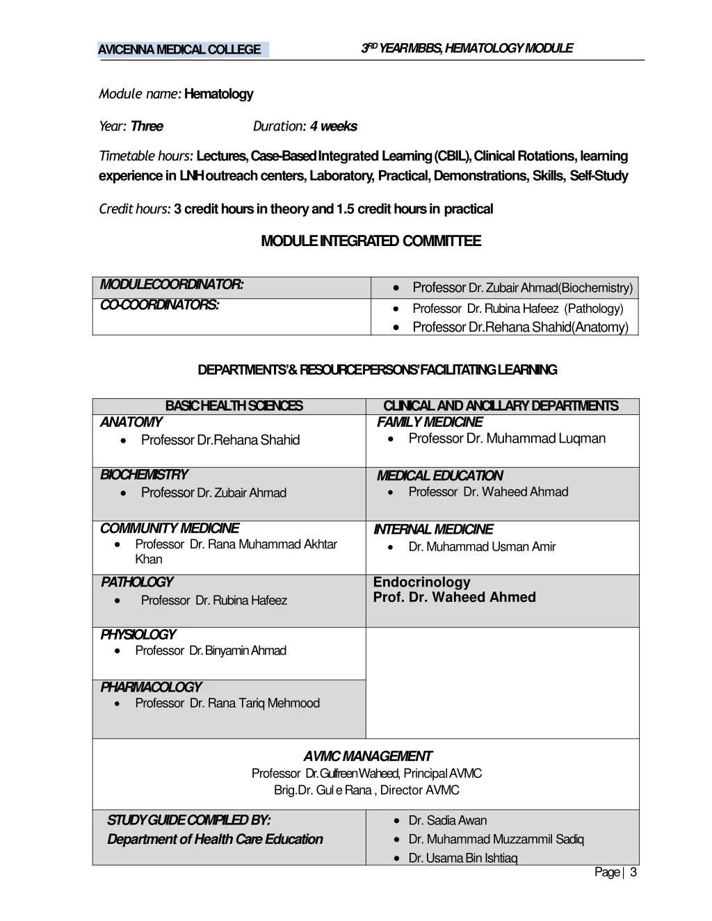 3 rd year mbbs hematologymodule 1
