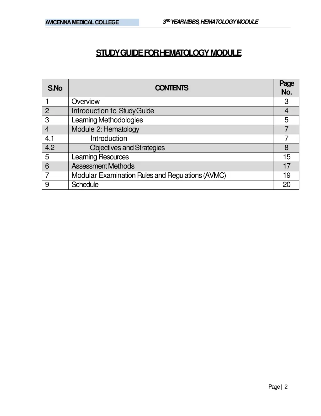 3 rd year mbbs hematologymodule
