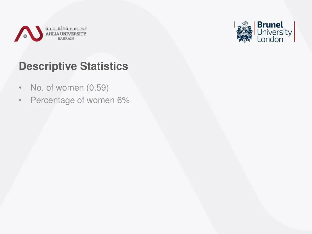 descriptive statistics