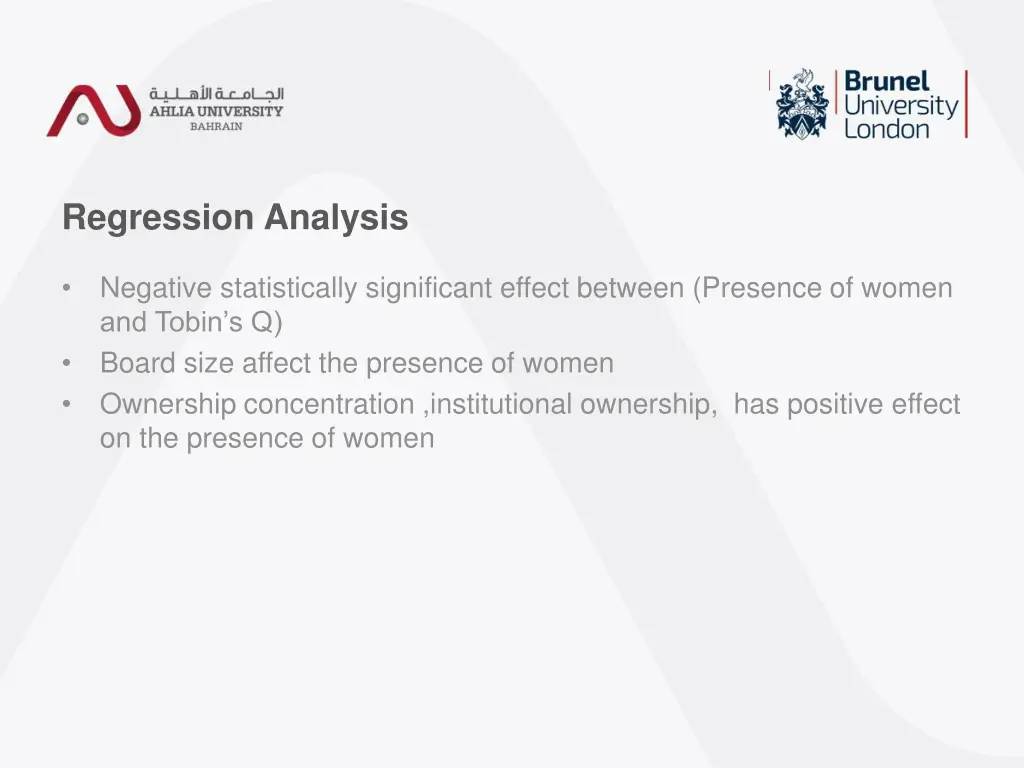 regression analysis