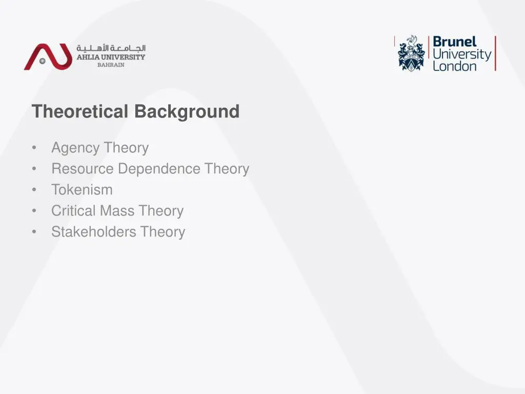 theoretical background