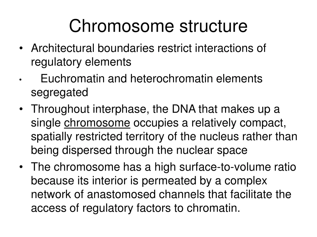 chromosome structure architectural boundaries