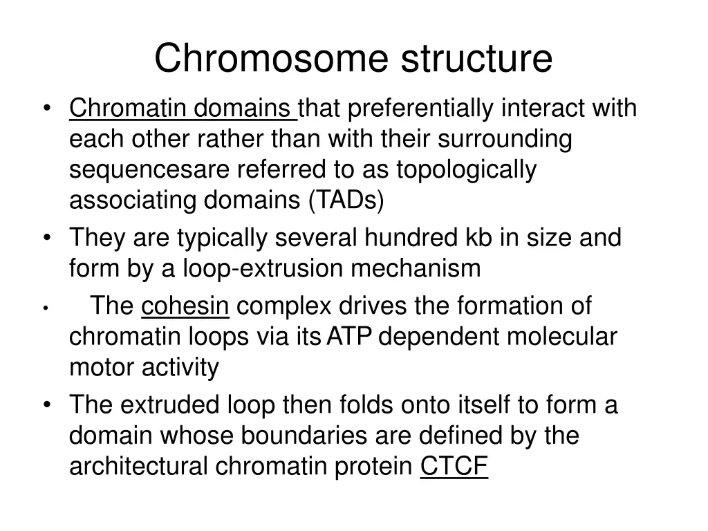 chromosome structure chromatin domains that